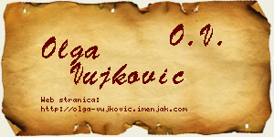 Olga Vujković vizit kartica